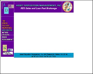 Web site www.admreo.com, Asset Disposition Management