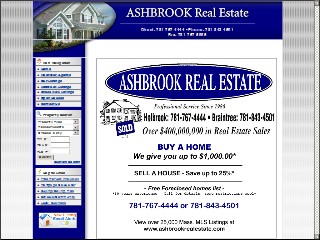 Web site www.ashbrookrealestate.com, Ashbrook Real Estate
