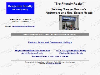 Web site www.benjaminrealty.com, Benjamin Realty
