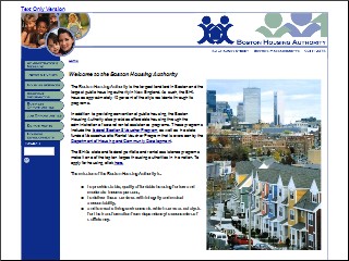 Web site http://www.bostonhousing.org, Boston Housing Authority