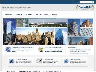 Web site www.brookfieldproperties.com, Brookfield Financial Property