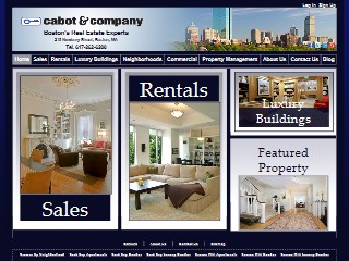 Web site www.cabotandcompany.com, Back Bay Realty Co