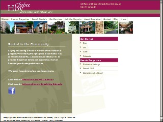 Web site www.chobeehoy.com, Chobee Hoy Assoc Real Estate