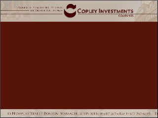 Web site www.copley-investments.com, Copley Investments Co
