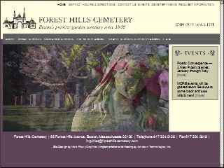 Web site www.foresthillscemetery.com, Forest Hills Cemetery