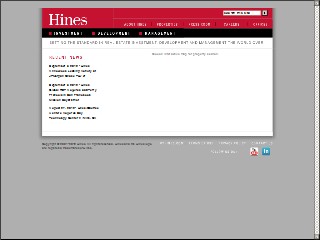 Web site www.hines.com, Hines