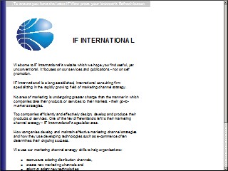 Web site www.i-f.com, I F Consulting Inc