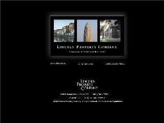Web site www.lpc.com, Lincoln Property