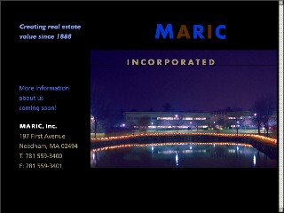 Web site www.maricinc.com, Maric Inc