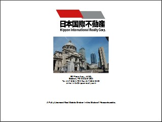 Web site www.nipponrealty.com, Nippon International Realty