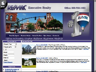 Web site www.remaxexec.com, Executive Realty Re/Max
