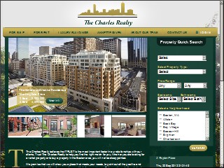 Web site www.thecharlesrealty.com, The Charles Realty